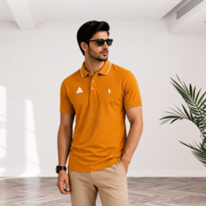 101 Elite Wear Mustard Orange Polo Shirt