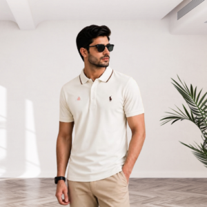 101 Elite Wear Off-White Polo Shirt