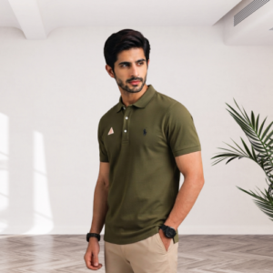 101 Elite Wear olive Orange Polo Shirt